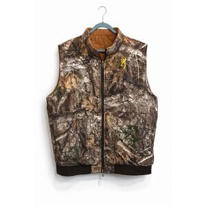 Browning Camo Reversible Vest Men’s 3XL Full Zip Hunting Outdoor